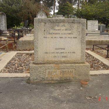 ACKERMAN Fransiscus Ewalverus 187?-1940 &amp; Francina 1869-191?