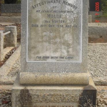 BEHRENS Maude nee ASHTON -1938