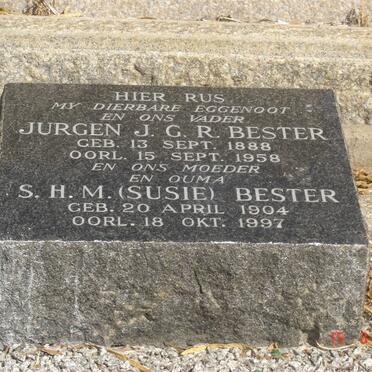 BESTER Jurgen J.G.R. 1888-1958 &amp; S.H.M. 1904-1997