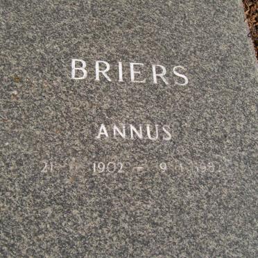 BRIERS Annus 1902-1982