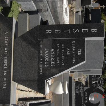 BESTER Andries Jakobus 1937-1986