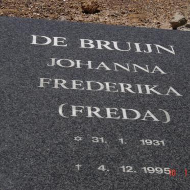 BRUIJN Johanna Frederika, de 1931-1995
