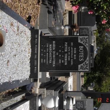 BOTES Pieter Theron 1911-1986 &amp; Maria Dorothea Margaretha VAN DER WESTHUIZEN 1921-1990