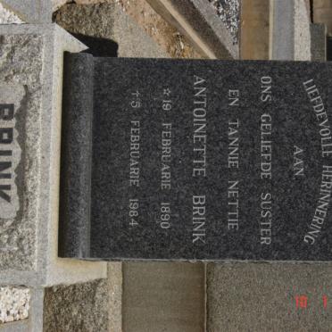 BRINK Antoinette 1890-1984