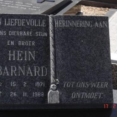BARNARD Hein 1971-1988