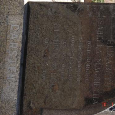 CARSTENS Hendrik Andries 1906-  &amp; Elizabeth Isabella Margrietha BURGER 1912-1957