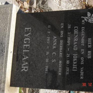 EYGELAAR Coenraad 1909-1971 &amp; Anna C.S. 1917-1987