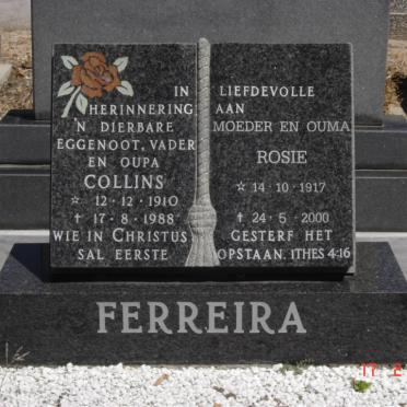 FERREIRA Collins 1910-1988 &amp; Rosie 1917-2000