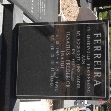 FERREIRA Ignatius Frederick 1915-1990