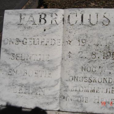 FABRICUS Lehan 1979-1979