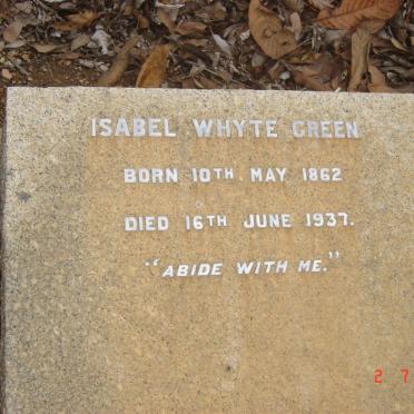 GREEN Isabel Whyte 1862-1937
