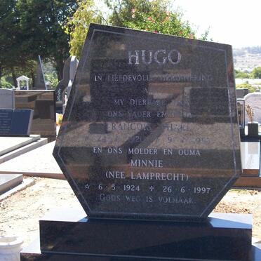 HUGO Francois Charl 1920-1980 &amp; Minnie LAMPBRECHT 1924-1997
