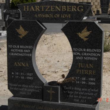 HARTZENBERG Anna 1927-1993 :: HARTZENBERG Juan Pierre 1991-2006