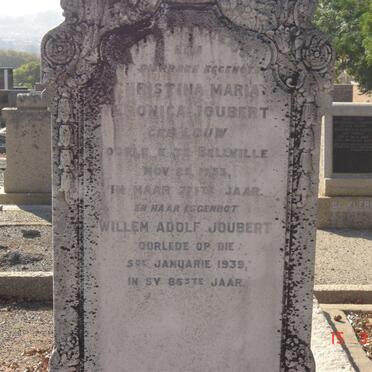JOUBERT Willem Adolf -1939 &amp; Christina Maria Veronica LOUW -1933