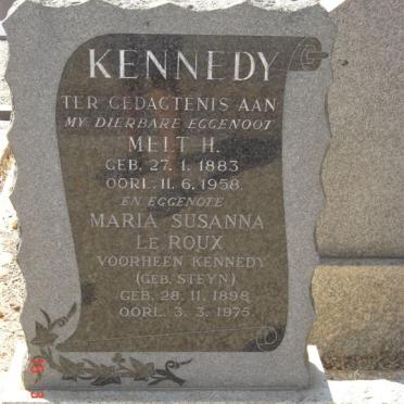 KENNEDY Melt H. 1883-1958 &amp; Maria Susanna LE ROUX voorheen KENNEDY nee STEYN 1898-1975