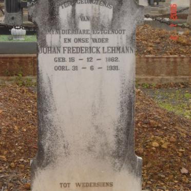 LEHMANN Johan Frederick 1862-1931