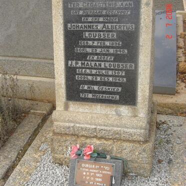 LOUBSER Johannes Albertus 1896-1940 :: LOUBSER J.P. Malan 1907-1949