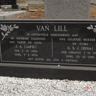 LILL J.A., van 1896-1974 &amp; G.S.J. BRAND 1906-1985