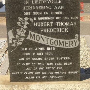 MONTGOMERY Hubert Thomas Frederick 1949-1971