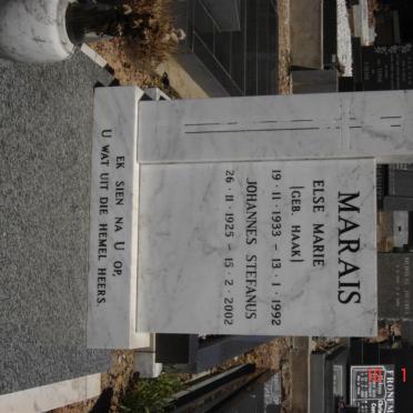 MARAIS Johannes Stefanus 1925-2002 &amp; Else Marie HAAK 1933-1992