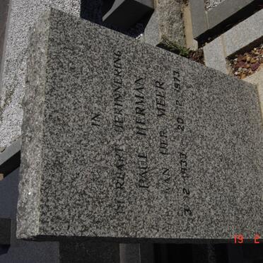 MEER Paul Herman, van der 1933-1973