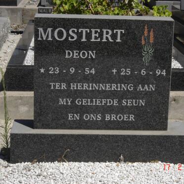 MOSTERT Deon 1954-1994