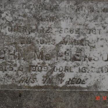 McPHERSON John 1909-1989