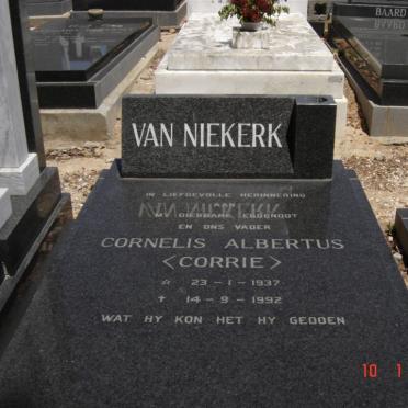 NIEKERK Cornelius Albertus, van 1937-1992