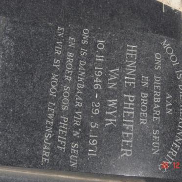 PHEIFFER Maria Jacoba Helena nee VERMEULEN 1896-1970 :: VAN WYK Hennie Pheiffer 1946-1971