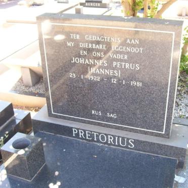 PRETORIUS Johannes Petrus 1922-1981