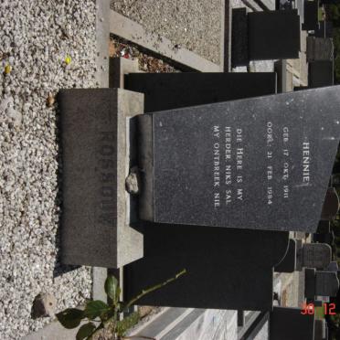 ROSSOUW Hennie 1911-1984