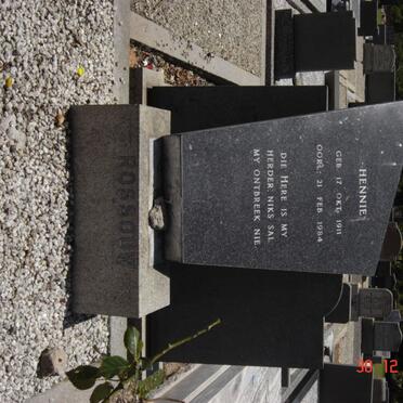 ROSSOUW Hennie 1911-1984