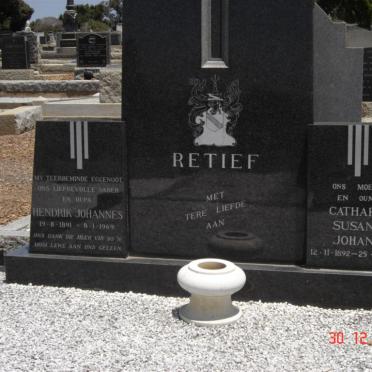 RETIEF Hendrik Johannes 1891-1969 &amp; Catharina Susanna Johanna 1892-1981