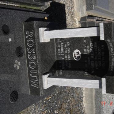 ROSSOUW Jacobus Adrian 1924-1998 &amp; Elizabeth Sophia SWART 1916-1994