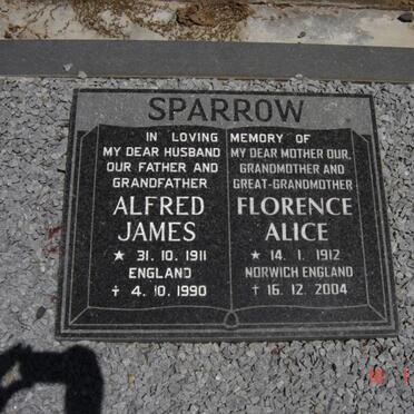 SPARROW Alfred James 1911-1990 &amp; Florence Alice 1912-2004