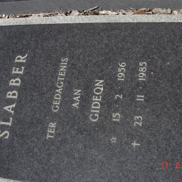 SLABBER Gideon 1956-1985