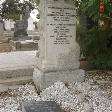 SCHABORT Jacobus Wynand 1874-1926 &amp; Clara Elizabeth FAURE 1880-1931 :: SCHABORT Sibella 1907-1929