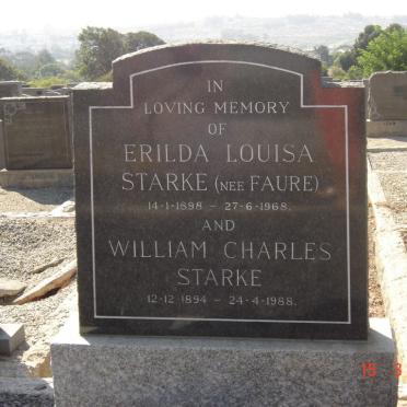 STARKE William Charles 1894-1988 &amp; Erilda Louisa FAURE 1898-1968