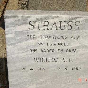 STRAUSS Willem A.F. 1915-1984