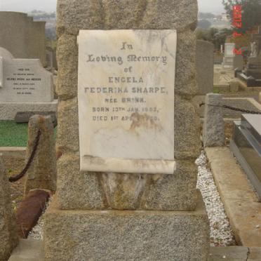 SHARPE Engela Federika nee BRINK 1853-1920