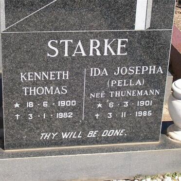 STARKE Kenneth Thomas 1900-1982 &amp; Ida Jospeha THUNEMANN 1901-1985