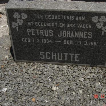 SCHUTTE Petrus Johannes 1894-1961