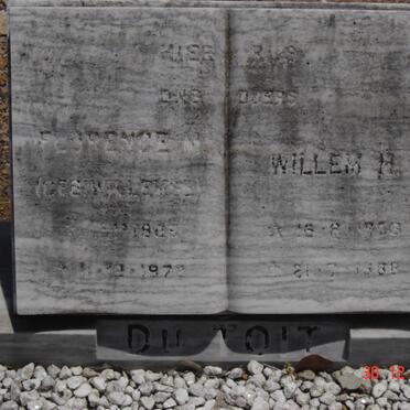 TOIT Willem H. 1880-1988 &amp; Florence WILLEMSE 1885-1972