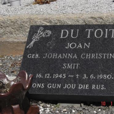 TOIT Johanna Christina, du nee SMIT 1945-1980