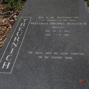 TREURNICH Matthys Michiel Rossouw 1933-1991