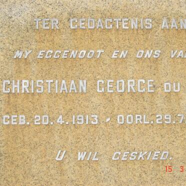 TOIT Christiaan George, du 1913-1962