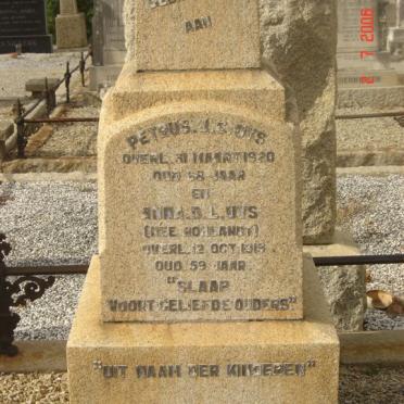 UYS Petrus J.C. -1920 &amp; Anna B.L. ROHLANDT -191?