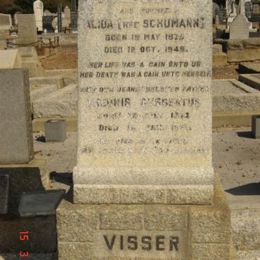 VISSER Theunis Albertus 1872-1951 &amp; Alida SCHUMAN 1875-1949