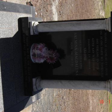 VYVER Salmina Magdalena, van der nee DE JAGER 1949-1996