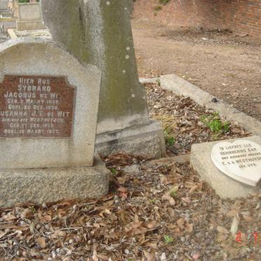 WIT Sybrand Jacobus, de 1858-1938 &amp; Susanna J.E. VAN DER WESTHUIZEN 1862-1937